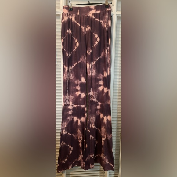 Retro Style Tie Dye Purple Flared Pants- Shein Size 4 - Picture 1 of 5